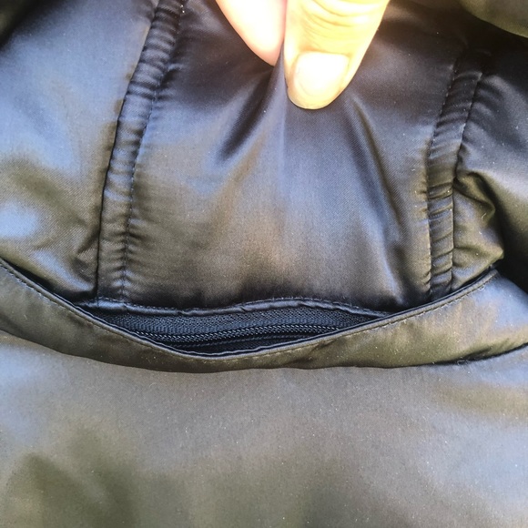 Calvin Klein Down Quilted Faux Fur Trim Black Hooded Puffer Coat - Picture 12 of 12